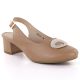 Women's pumps with an open heel, light brown, M.Daszyński SA233-4