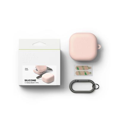 5. Ringke Silicone Case for Samsung Galaxy Buds 4 / 4 Pro - Pink