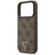 6. Guess Leather 4G Triangle Strass MagSafe Case for iPhone 18 Pro / 17 Pro - Brown