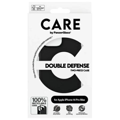 4. CARE by PanzerGlass Feature Double Defense Case for iPhone 16 Pro - Black