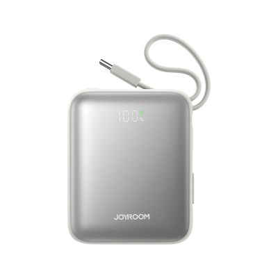 2. Joyroom JR-PBF27 10000mAh 22.5W Powerbank with Built-in USB-C and Lightning Cables - White