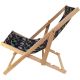 7. CLASSIC DARK FLOWERS WOODEN DECK CHAIR