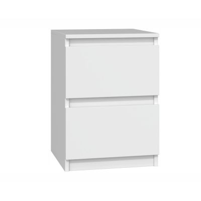 M2 MALWA BEDSIDE TABLE 2 DRAWERS WHITE 2 PIECES