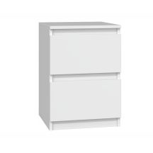 M2 MALWA BEDSIDE TABLE 2 DRAWERS WHITE 2 PIECES