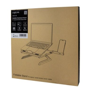 10. LogiLink AA0133 Laptop Stand Notebook Stand Black 40.6 cm (16")