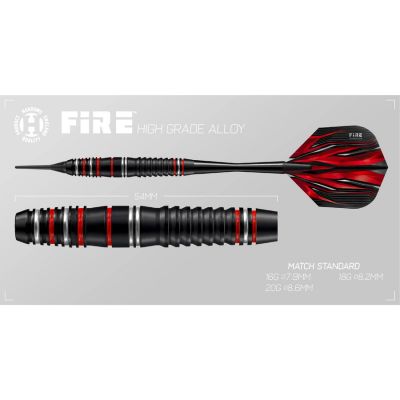 3. Harrows Fire High Grade Alloy Softip Darts HS-TNK-000016036