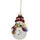 2. MOLDED GLASS SNOWMAN CHRISTMAS BAUBLE 11 CM SASKA GIFT & DECOR