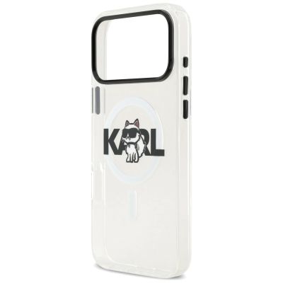 6. Karl Lagerfeld IML Choupette Sketch Logo MagSafe Case for iPhone 17 Pro - Clear