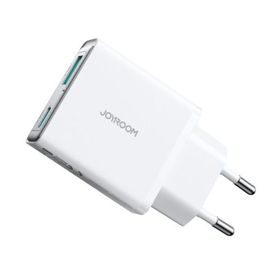 3. Joyroom JR-TCF14 20W USB-A USB-C Super Slim Wall Charger - White