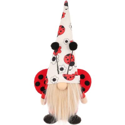 2. Gnome Ladybug Boy 24cm Spring Decoration