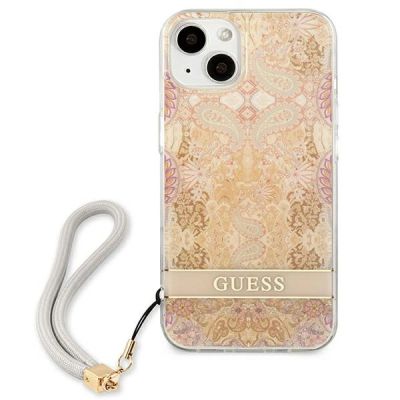 3. Guess GUHCP13SHFLSD iPhone 13 mini 5.4" gold/gold hardcase Flower Strap