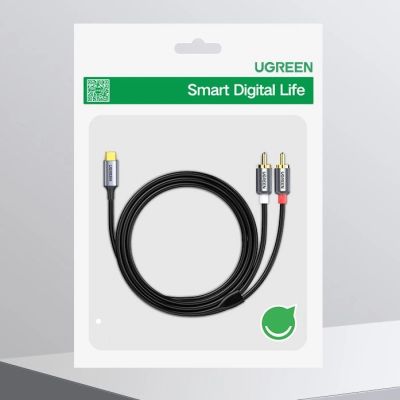 5. Ugreen audio cable USB Type C (male) - 2RCA (male) 1.5m gray (20193 CM451)