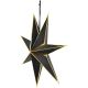 3. PAPER STAR DECORATION 45 CM, 7-POINT, BLACK, SASKA GIFT & DECOR