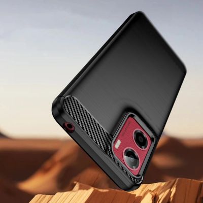 2. Tech-Protect TPUCarbon Case for Motorola Moto G05 / E15 - Black