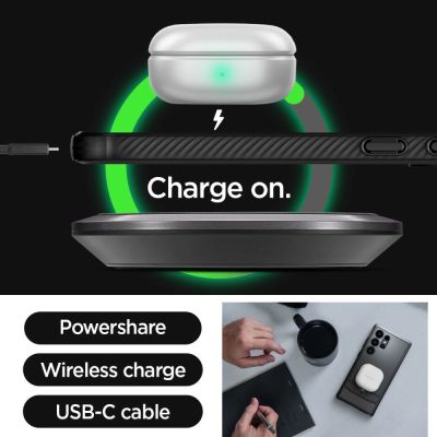 10. Spigen Rugged Armor Case for Samsung Galaxy S24 Ultra - Matte Black