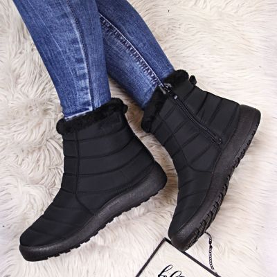 20. NEWS W EVE181A waterproof zipper snow boots black 