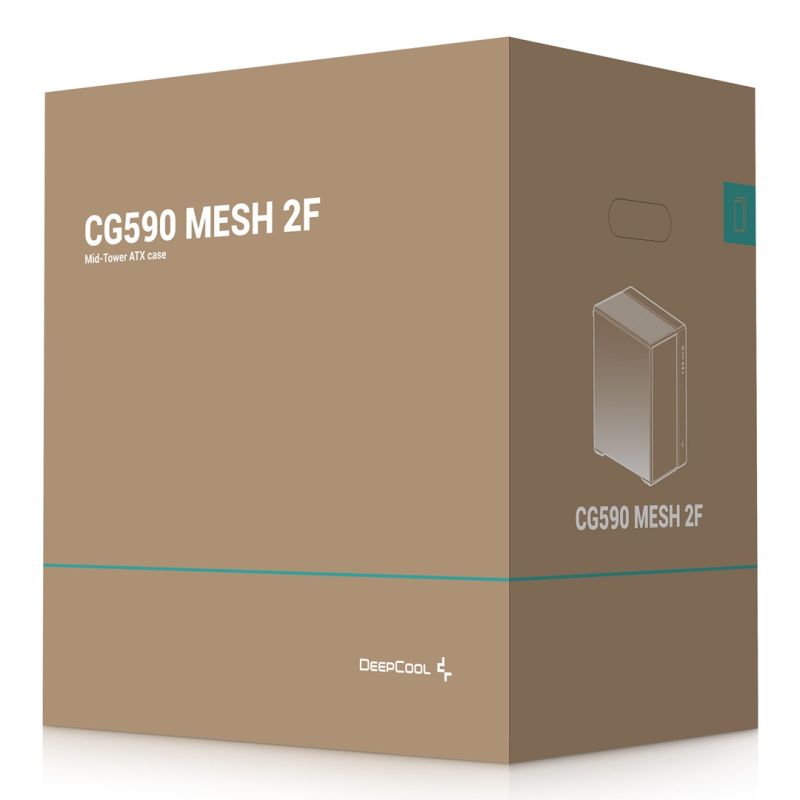 12. DeepCool CG590 MESH 2F Midi Tower Black