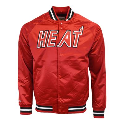 Mitchell & Ness Men's Lightweight Satin Jacket NBA Miami Heat