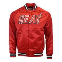 Mitchell & Ness Men's Lightweight Satin Jacket NBA Miami Heat