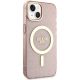4. Guess GUHMP14MHCMCGP iPhone 14 Plus 6.7" pink/pink hardcase Glitter Gold MagSafe