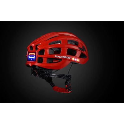 3. Rockbros MTB bike helmet with light red 57-62cm