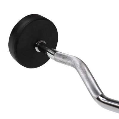 4. Rubber-coated fixed barbell/bar, curved, 35 kg HMS GSL35