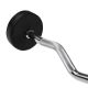 4. Rubber-coated fixed barbell/bar, curved, 35 kg HMS GSL35