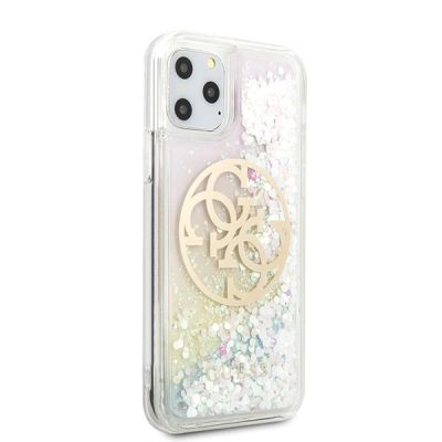 5. Guess GUHCN58LGIRGP iPhone 11 Pro hard case Gradient Liquid Glitter Circle Logo