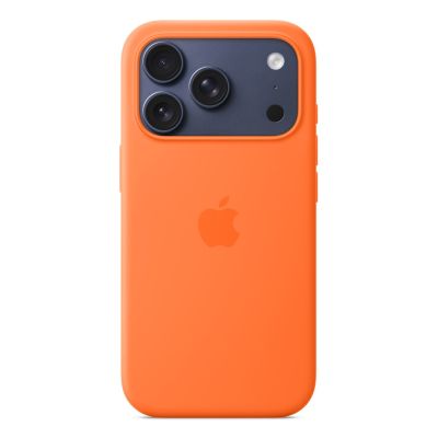 3. Apple iPhone 17 Pro Silicone Case with MagSafe – Orange