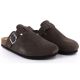 4. Women's brown leather closed-toe mules Vinceza 101332