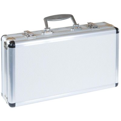 17. 8-PIECE PETANQUE BALLS - BOULE PETANQUE ALUMINUM SUITCASE ENERO