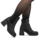 7. Women's Chelsea boots with a block heel, insulated, black, Rieker 58081-00