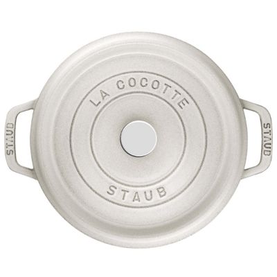 5. Round cast iron pot STAUB 40501-413-0 – White Truffle 5.2 l