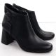 13. Elegant black leather ankle boots with a block heel, Jezzi OLI21-2