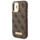 6. Guess 4G Logo Plate MagSafe iPhone 16 Case - Brown