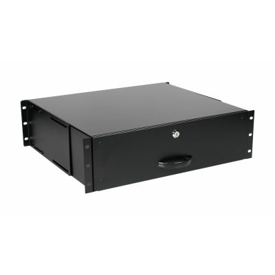 19" drawer equipment for 3U server cabinets, lockable BK (EZD-3-B)