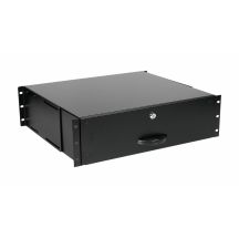 19" drawer equipment for 3U server cabinets, lockable BK (EZD-3-B)