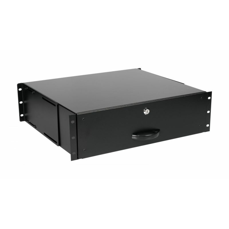 19" drawer equipment for 3U server cabinets, lockable BK (EZD-3-B)