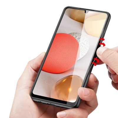 8. Dux Ducis Fino case covered with nylon material for Samsung Galaxy A42 5G green
