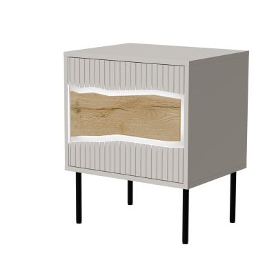 INSERTO bedside table 2 pcs 50x40x61.5 cashmere + LED