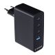 3. GEMBIRD 4-PORT FAST GAN (PD) USB MAINS CHARGER (3X USB-A + 1X USB TYPE-C) 100W, BLACK