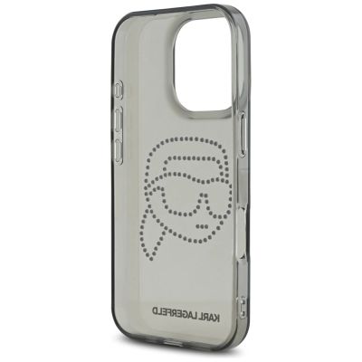 7. Karl Lagerfeld IML Rhinestones Karl Head Case for iPhone 16 Pro Black