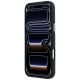 5. Karl Lagerfeld Grained Allover Logo Metal Elongated MagSafe Case for iPhone 17 Pro / 18 Pro - Black
