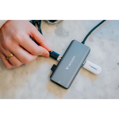 4. Verbatim 32157 USB 3.2 Gen 1 (3.1 Gen 1) Type-C Hubs and Hubs 5000 Mbit/s Gray