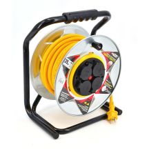 AW EXTENSION CORD METAL DRUM 30m 3x2.5mm YELLOW HEAVY DUTY 16A / 3680W / IP44