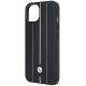 6. Case BMW BMHCP14S22RVSK iPhone 14 6.1" black/black hardcase Leather Stamp Blue Lines