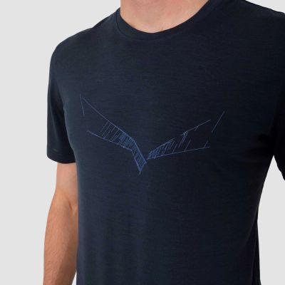 3. Salewa Puez Eagle Sketch Merino Men's T-Shirt 28340-3960