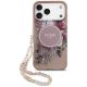 Guess IML Flowers Pearl Strap MagSafe Case for iPhone 18 Pro / 17 Pro – Pink