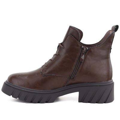 7. Women's brown leather ankle boots on the platform M.Daszyński SFY2502-11ac