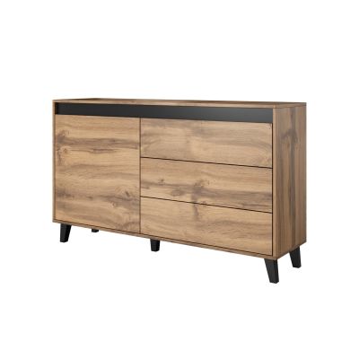 NORD chest of drawers 138cm wotan oak/anthracite